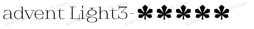 advent Light3字体转换